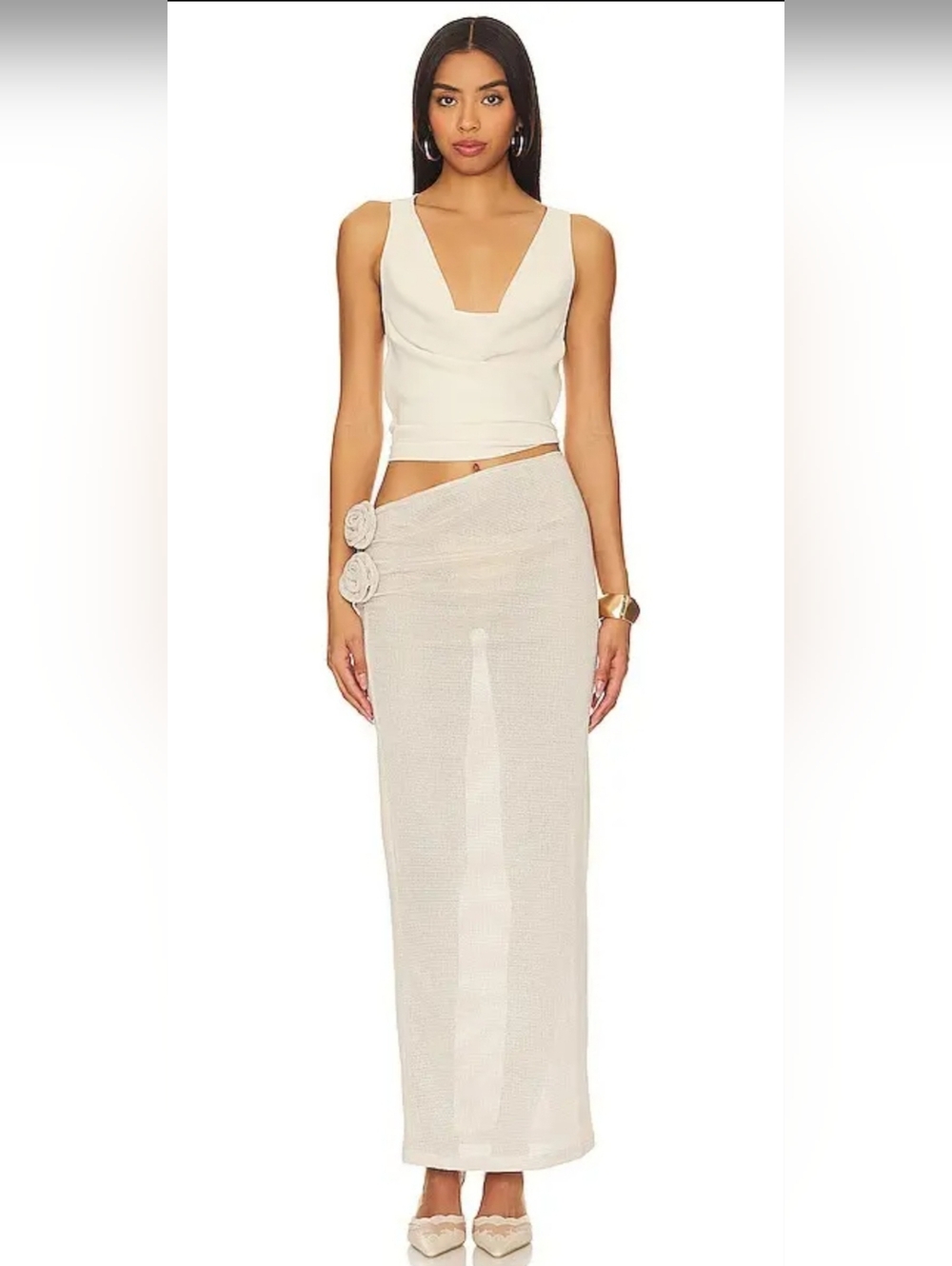 Lioness Soul Mate Maxi Skirt Cream Perfect For Coachella Concert Size XS NWT $69